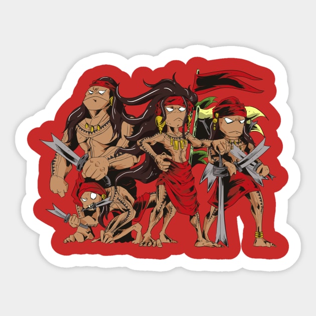 Lapulapu and his crew Sticker by BRed_BT